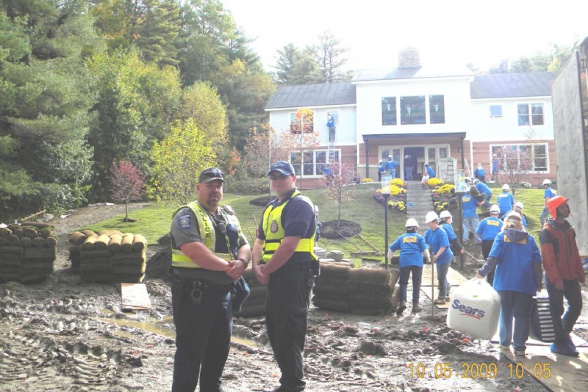 Police Officers at Build Site